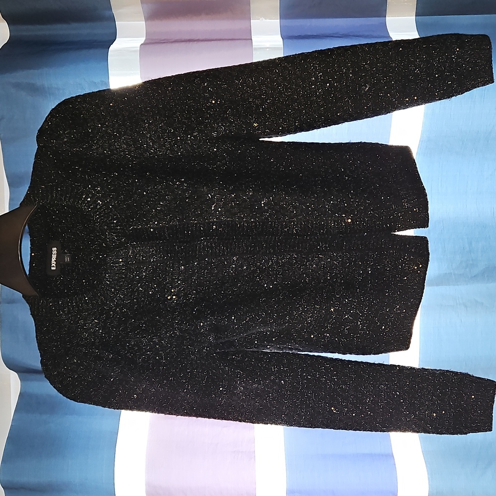 Express Black And Gold Dress Jacket